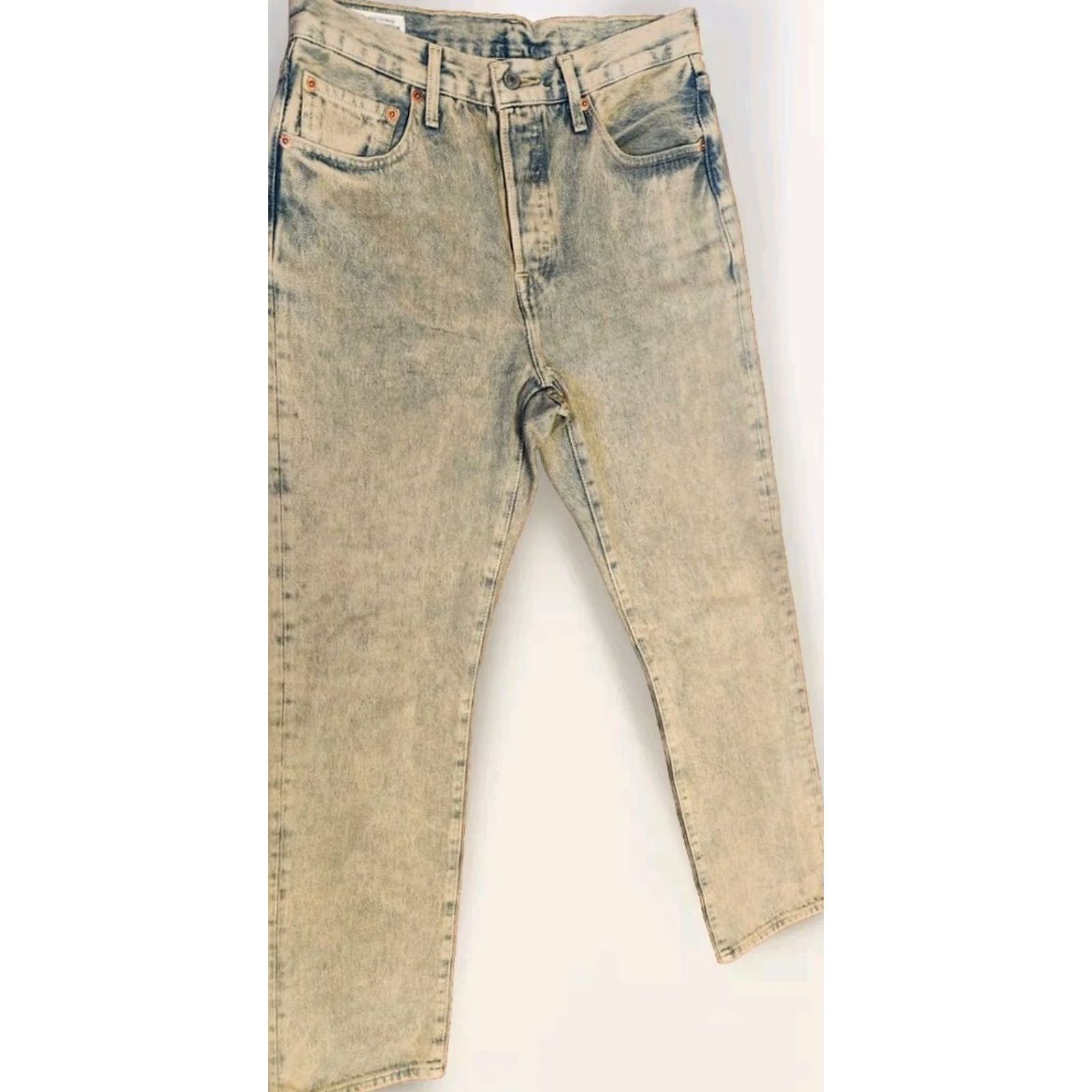 Levi's VINTAGE Levi's 501 Jeans Men's 28x30 Blue Denim Acid Wash Button Fly Pants Size US 28 / EU 44 - 2 Thumbnail