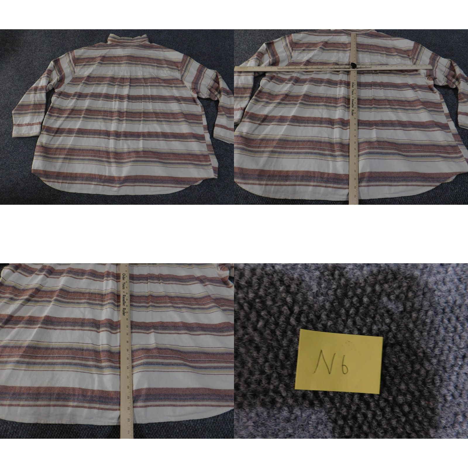 Levi's VINTAGE Levi's Shirt Mens 3XL Loose Fit Striped Ivory Button-Down Long Sleeve" Size US XXL / EU 58 / 5 - 9 Thumbnail