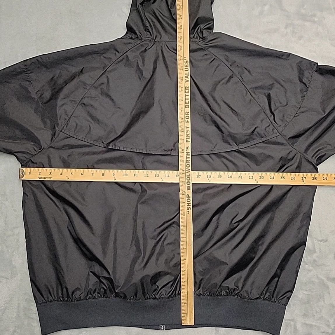 Nike Nike Windrunner Jacket Mens XL Black Hooded Running Wind Breaker Hoodie Size US XL / EU 56 / 4 - 8 Thumbnail