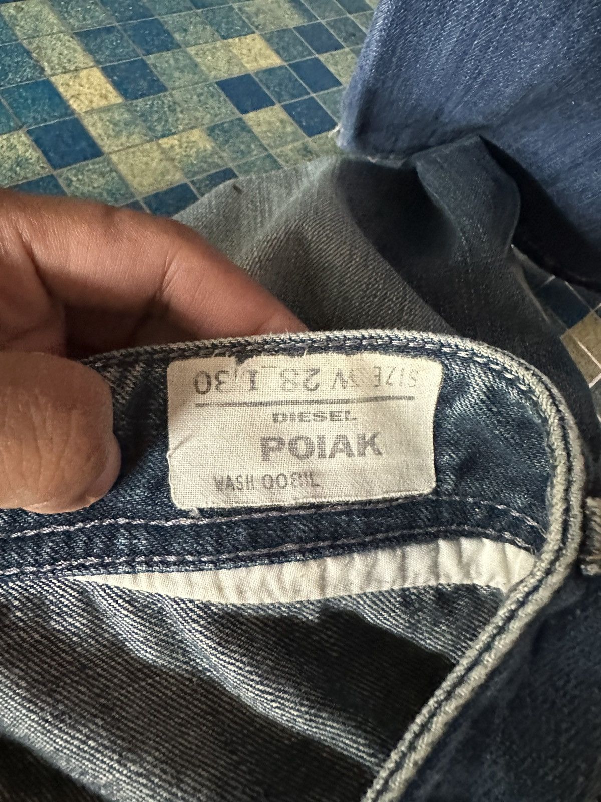 Diesel 👹Vintage Diesel Poiak Baggy Thrashed Jeans Size US 28 / EU 44 - 10 Thumbnail