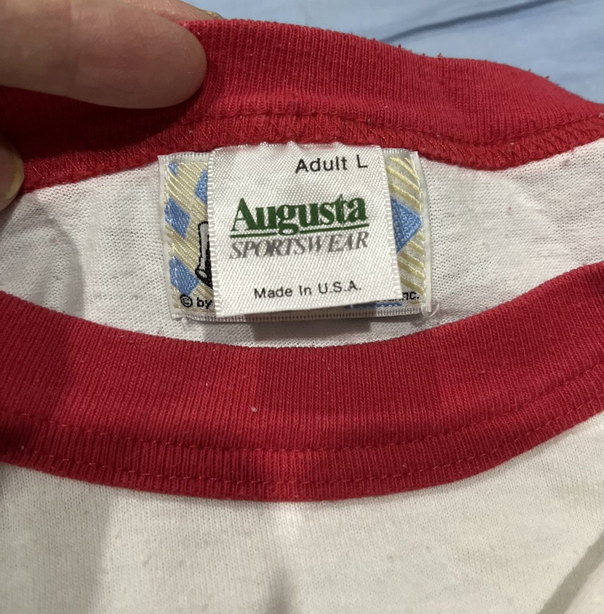Augusta Sportswear Vintage 90s Popeye Ringer Tee Size US L / EU 52-54 / 3 - 8 Thumbnail