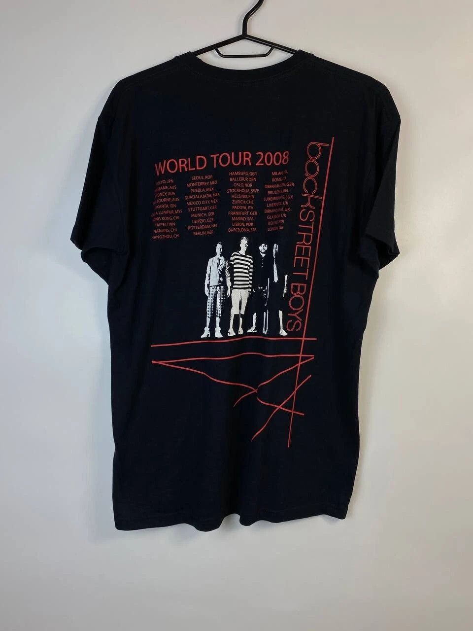 Fruit Of The Loom Backstreet Boys World Tour 2008 T-shirt Double Sided Size M Size US M / EU 48-50 / 2 - 3 Thumbnail