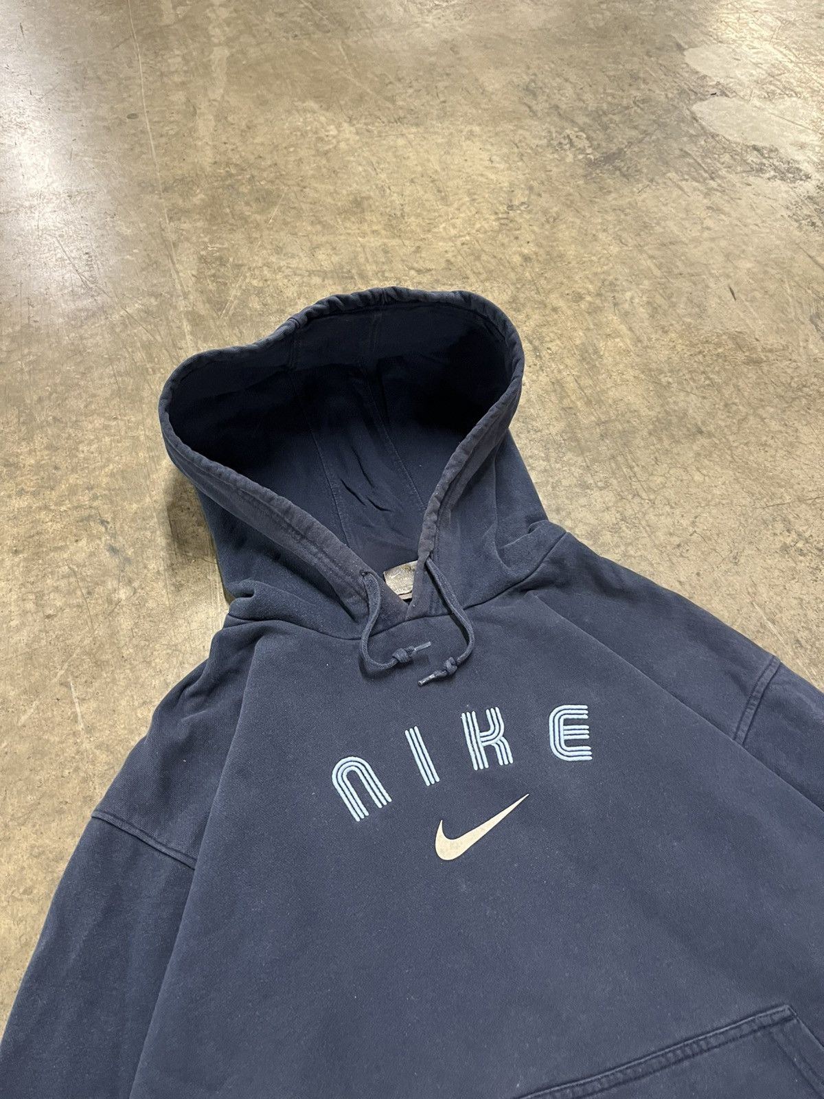 Nike × Vintage Nike center check spell out hoodie boxy fit vintage rare Size US XL / EU 56 / 4 - 6 Thumbnail