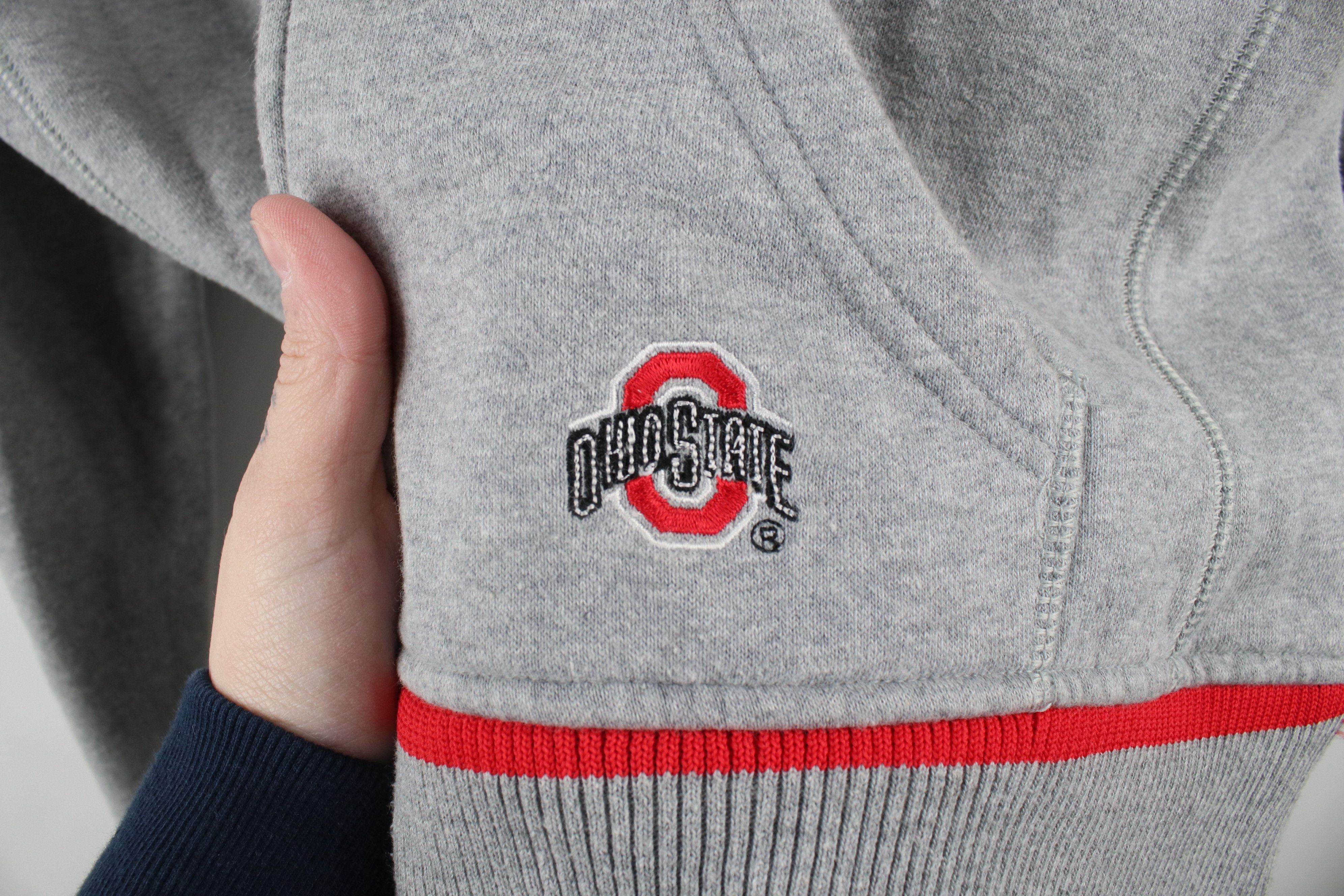 Nike × Vintage Vintage Nike Mini Swoosh Ohio State University Zip Hoodie Size M / US 6-8 / IT 42-44 - 6 Thumbnail