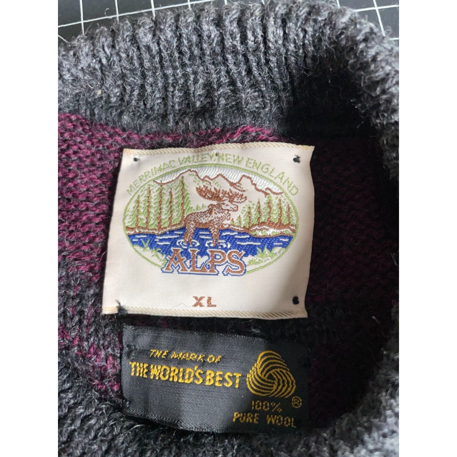 Vintage VINTAGE ALPS Sweater Men XL Green Snowflake Geometric Knit Wool 80s Retro Mens Size US XL / EU 56 / 4 - 3 Thumbnail