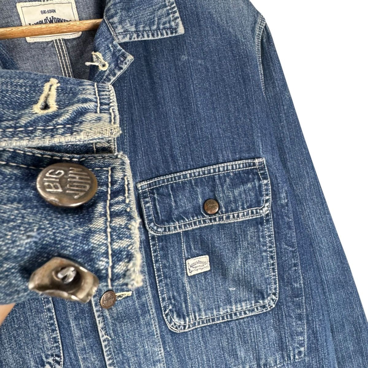 Big John ☀️BIG JOHN WORLD WORKERS INDIGO DENIM COVERALL JACKET Size US M / EU 48-50 / 2 - 10 Thumbnail