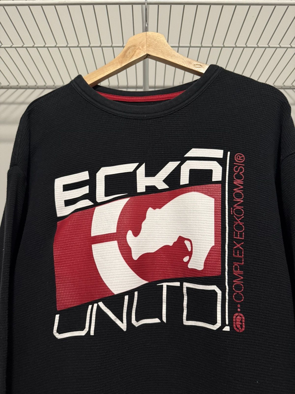 Ecko Unltd. × Vintage Ecko Unltd Complex Eckonomics Thermal Longsleeve Size US XL / EU 56 / 4 - 2 Thumbnail