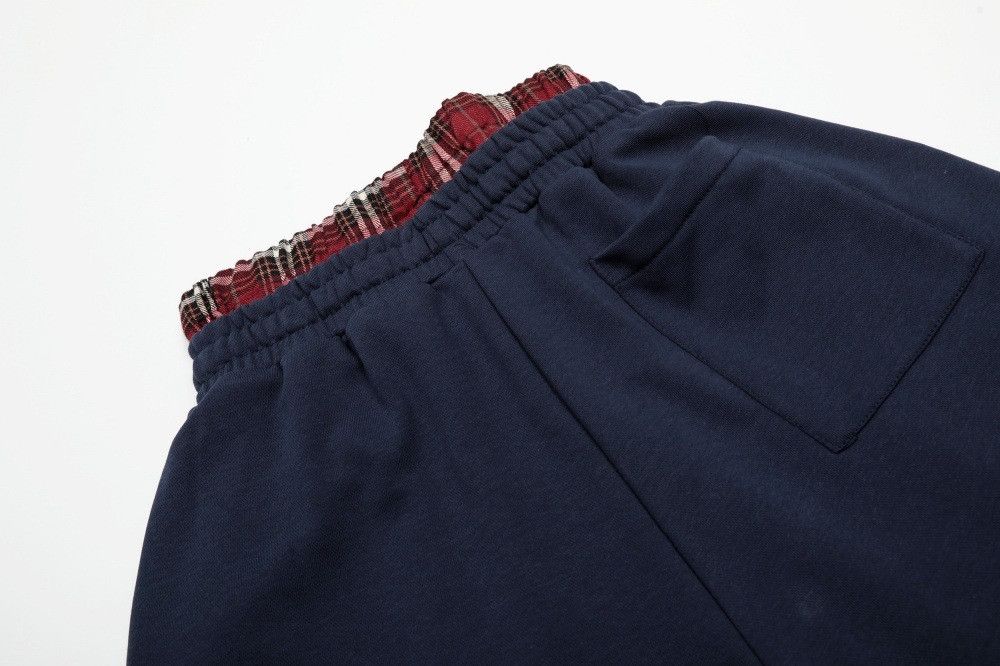 Japanese Brand Men's trendy street fake two-piece plaid straight shorts Size US 32 / EU 48 - 5 Thumbnail