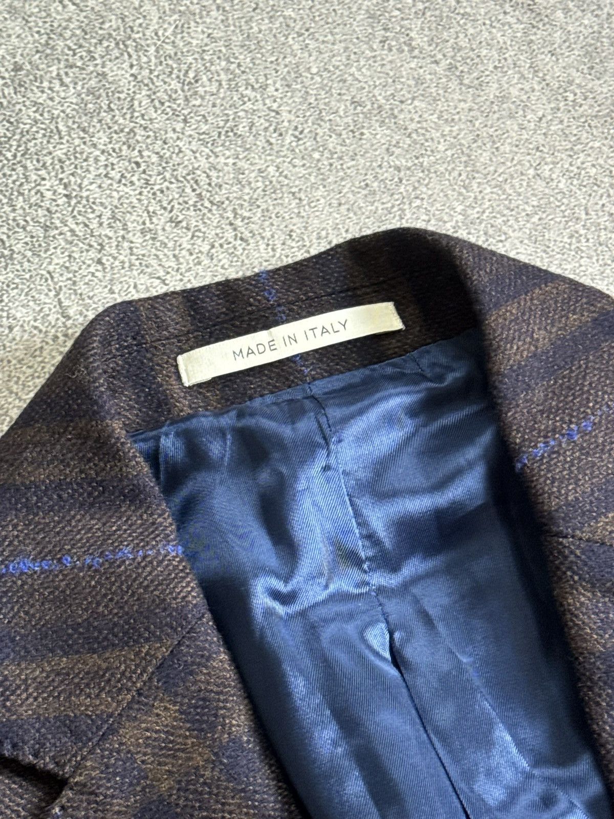 Boggi Boggi 52size wool Chekered blazer button up jacket luxury Size 42R - 6 Thumbnail