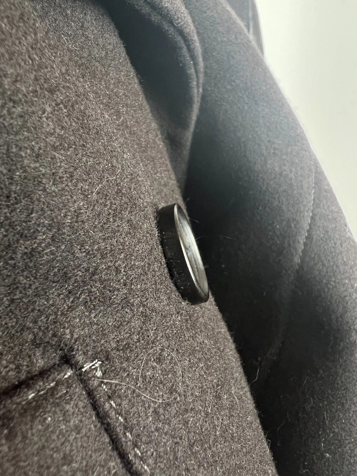 Allsaints Allsaints Wool Leather Dark Brown Major Pea Coat Jacket Size US M / EU 48-50 / 2 - 13 Thumbnail