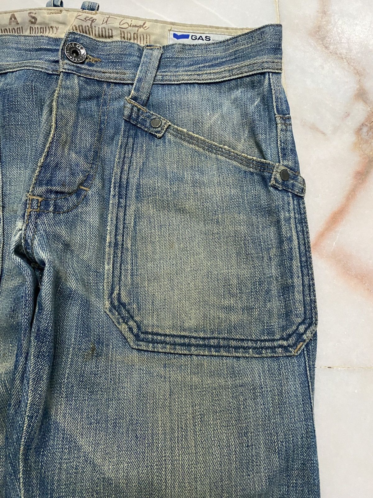 If Six Was Nine 💥Sick💥Vintage 90s Style Gas Mudwash Faded Distress Jean Size US 32 / EU 48 - 8 Thumbnail