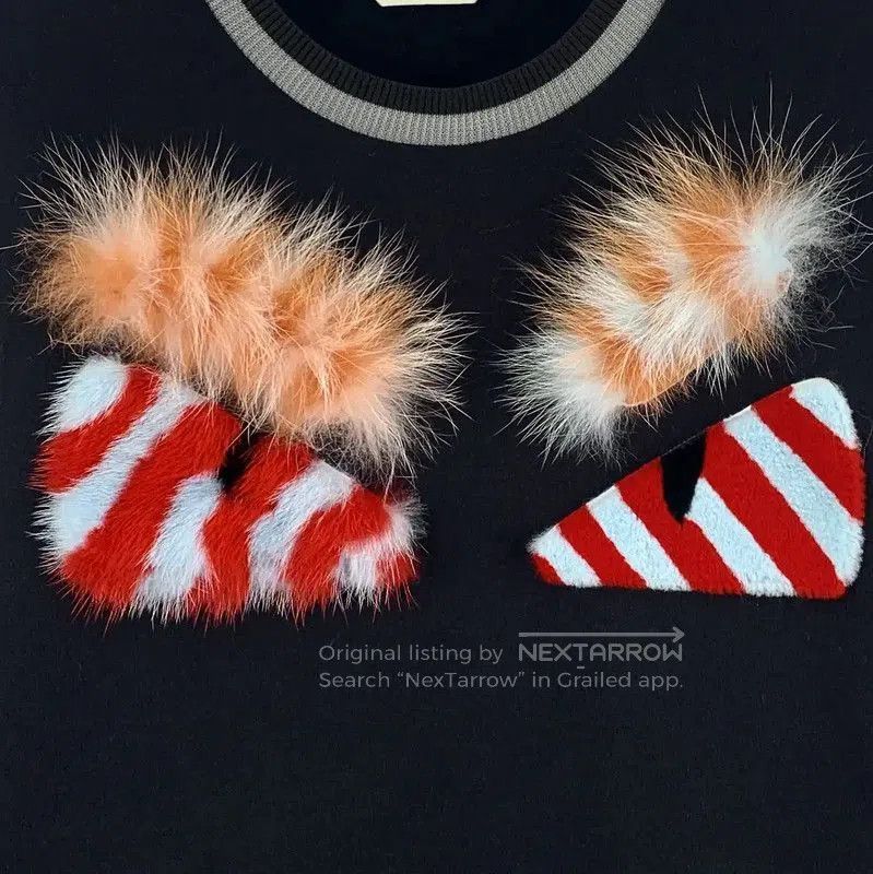 Fendi Fendi Black Women's Sweatshirt with Unique Design . Size M / US 6-8 / IT 42-44 - 4 Thumbnail