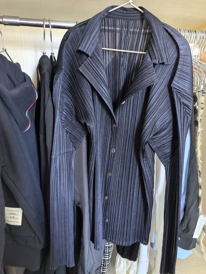 Issey Miyake issey miyake Navy blue shirt Size M / US 6-8 / IT 42-44 - 1 Thumbnail