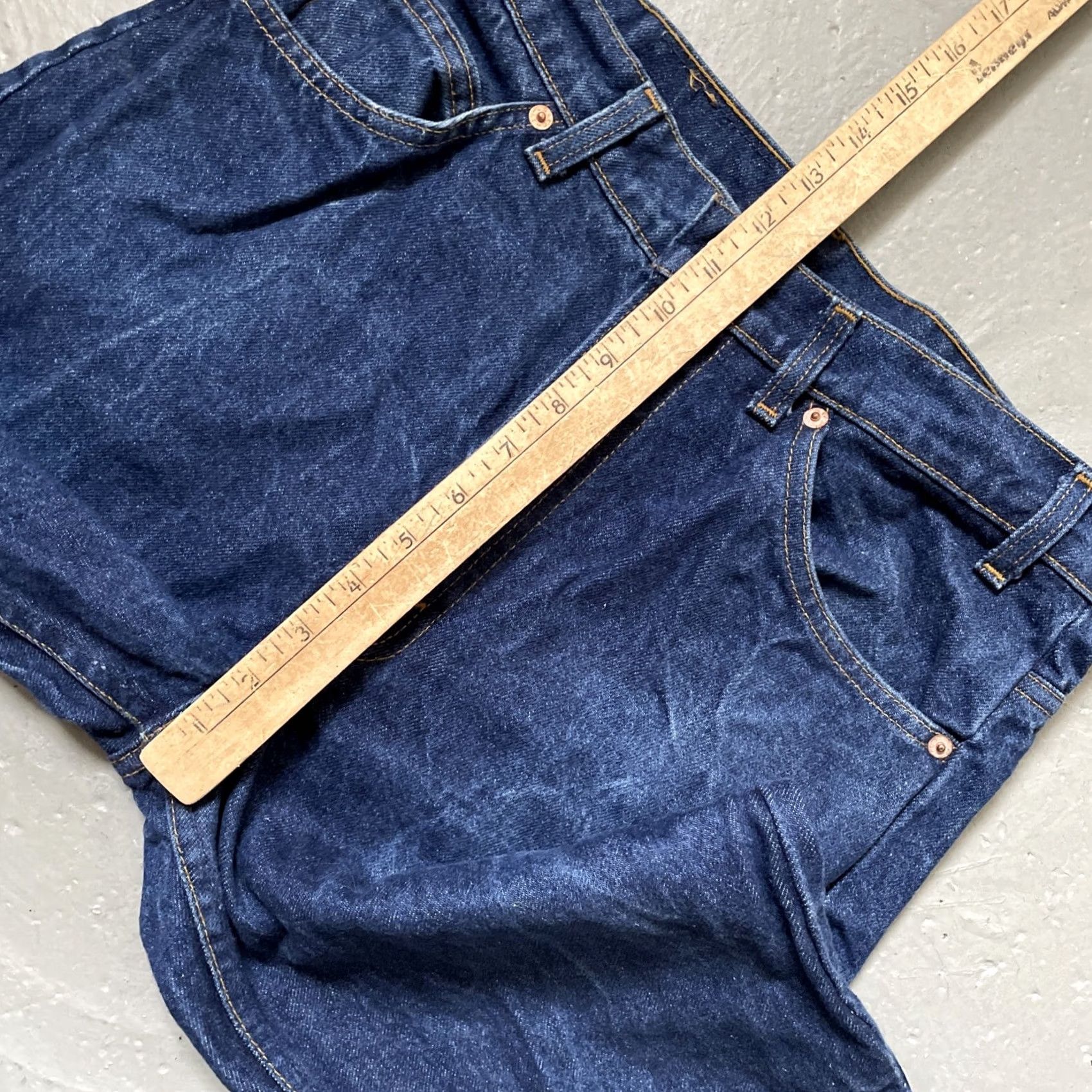 Levi's VINTAGE Levi's 517 Orange Tab Dark Blue Jeans Bootcut 34x30 Men USA Size US 34 / EU 50 - 6 Thumbnail