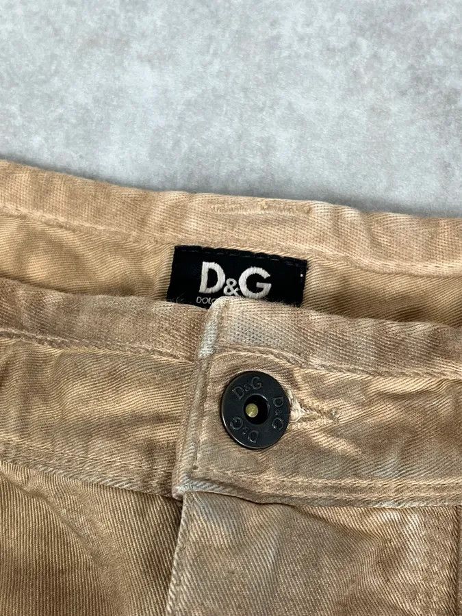 Dolce & Gabbana 2000s Dolce & Gabbana Camel Waxed Effect Pants Size US 32 / EU 48 - 10 Thumbnail