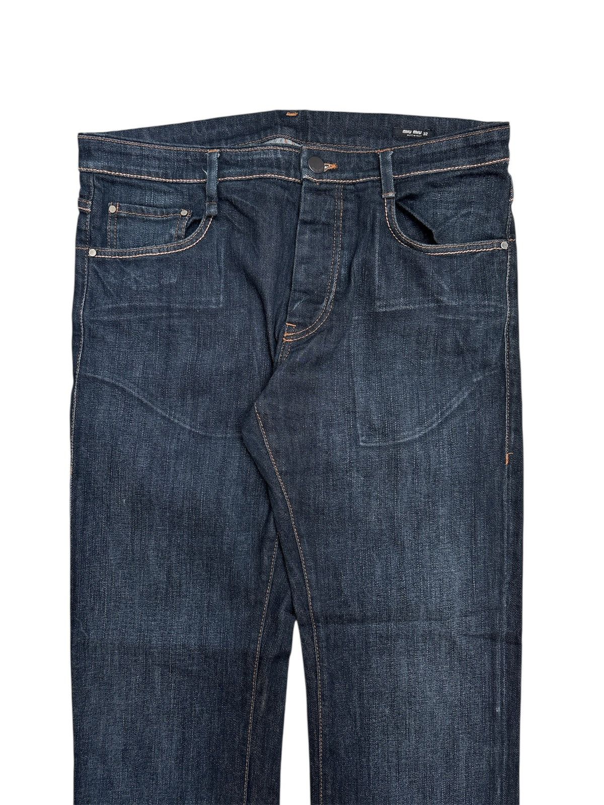 Miu Miu 2000s Raw Indigo Bootcut Jeans Size US 32 / EU 48 - 5 Thumbnail