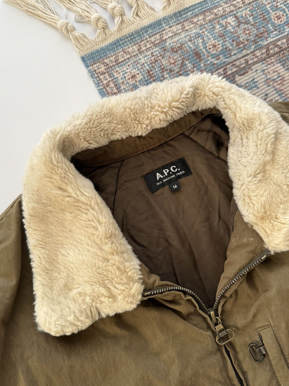 A.P.C. A.P.C. Rue Madame Paris Military Sherpa Khaki Men’s Jacket Size US M / EU 48-50 / 2 - 4 Thumbnail