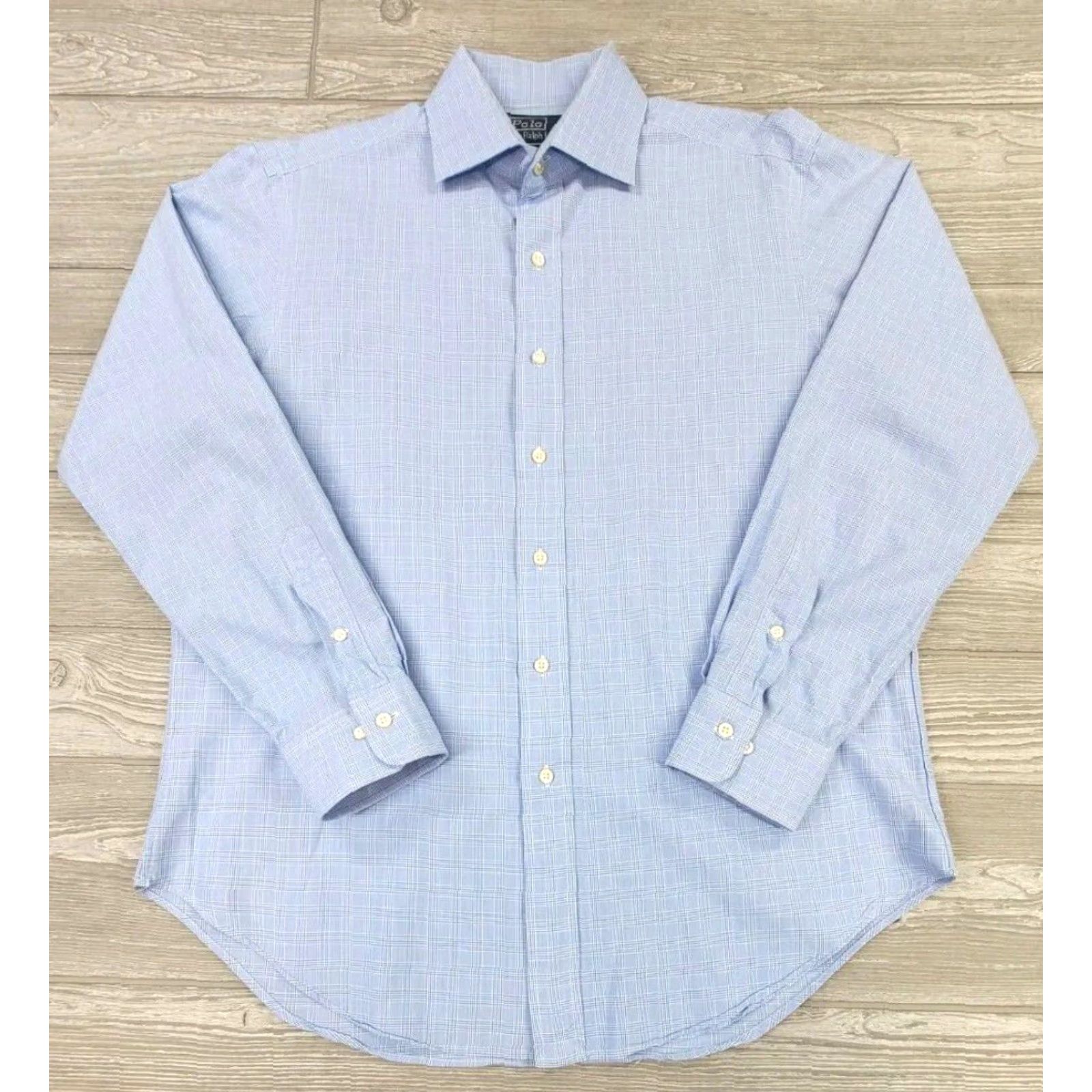 Ralph Lauren VINTAGE Ralph Lauren Polo Button-Up Shirt Mens Regent Blue Plaid 16 34/35 Size US L / EU 52-54 / 3 - 3 Thumbnail