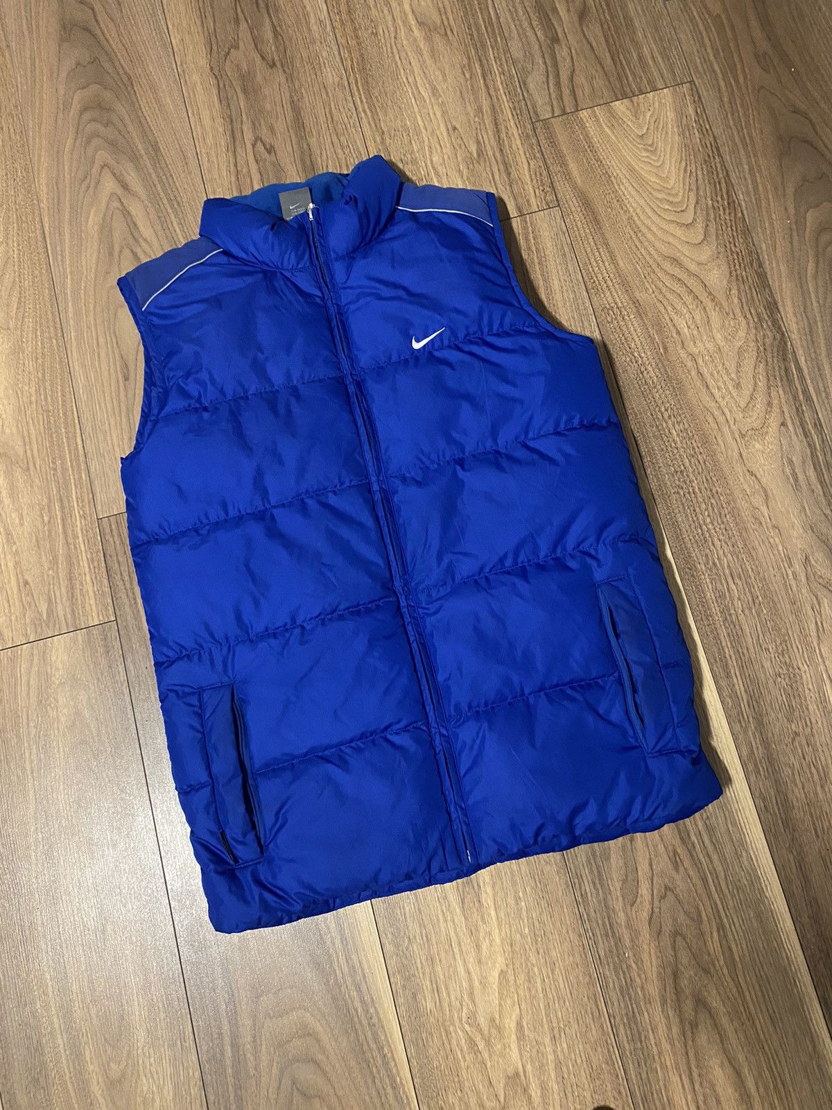 Nike × Vintage Nike Swoosh Puffer Vest Spellout Center Logo Vintage Size US M / EU 48-50 / 2 - 1 Thumbnail