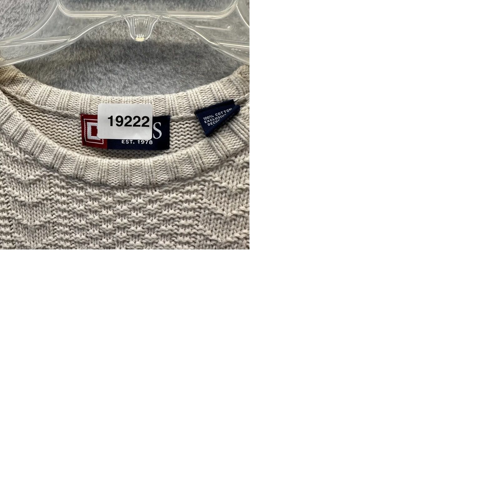 Chaps Chaps Sweater Adult Large Creme Knit Chevron Diamond Pullover Mens Framed Size US L / EU 52-54 / 3 - 9 Thumbnail