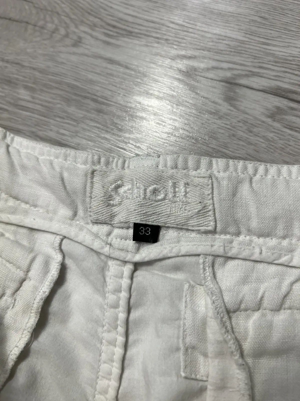 Schott × Vintage Rare Vintage Schott NYC White Cargo Linen Shorts Size US 33 - 7 Thumbnail