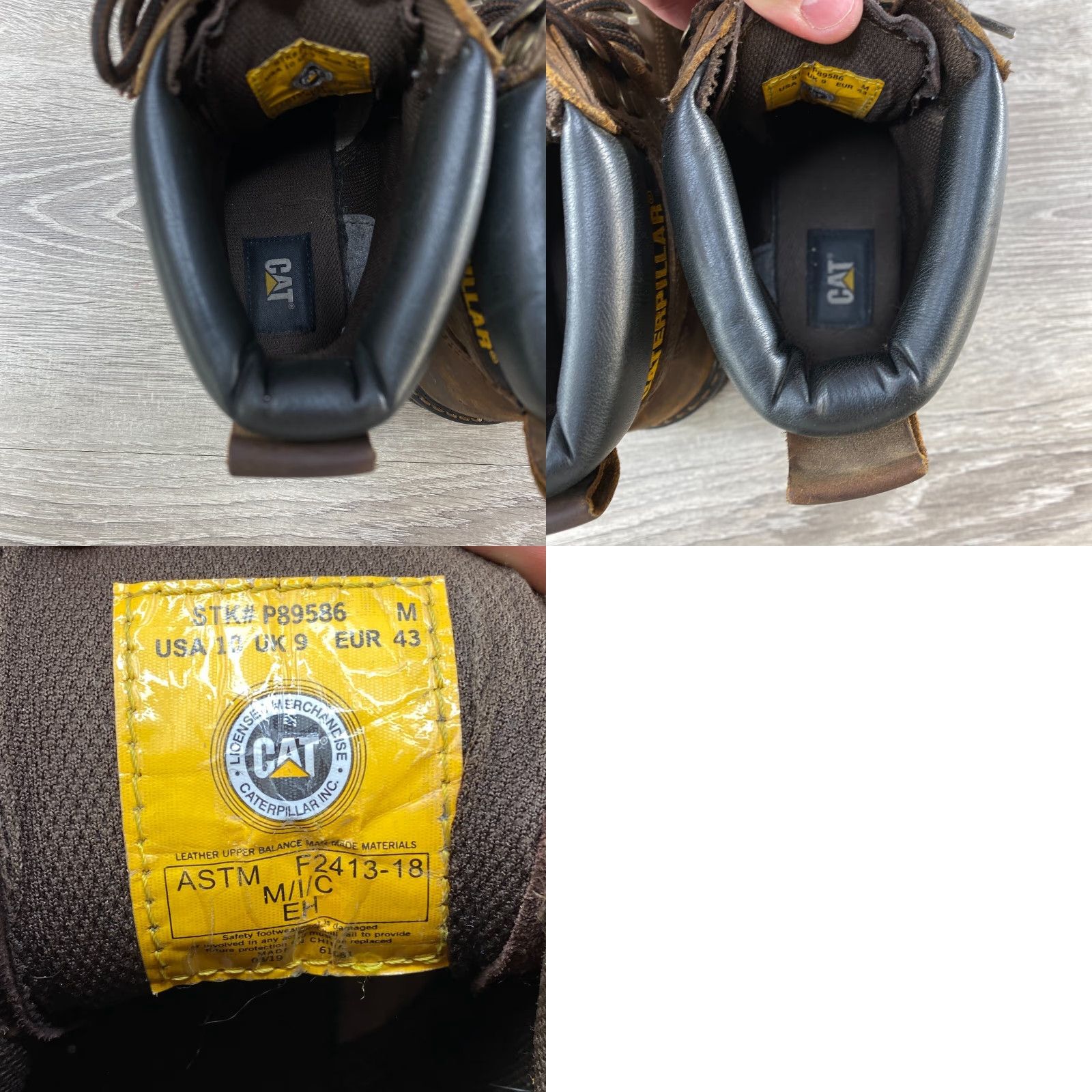 Vintage Caterpillar CAT Second Shift Steel Toe Work Boots P89586 Brown Leather Mens 10 Size US 9 / EU 42 - 8 Thumbnail