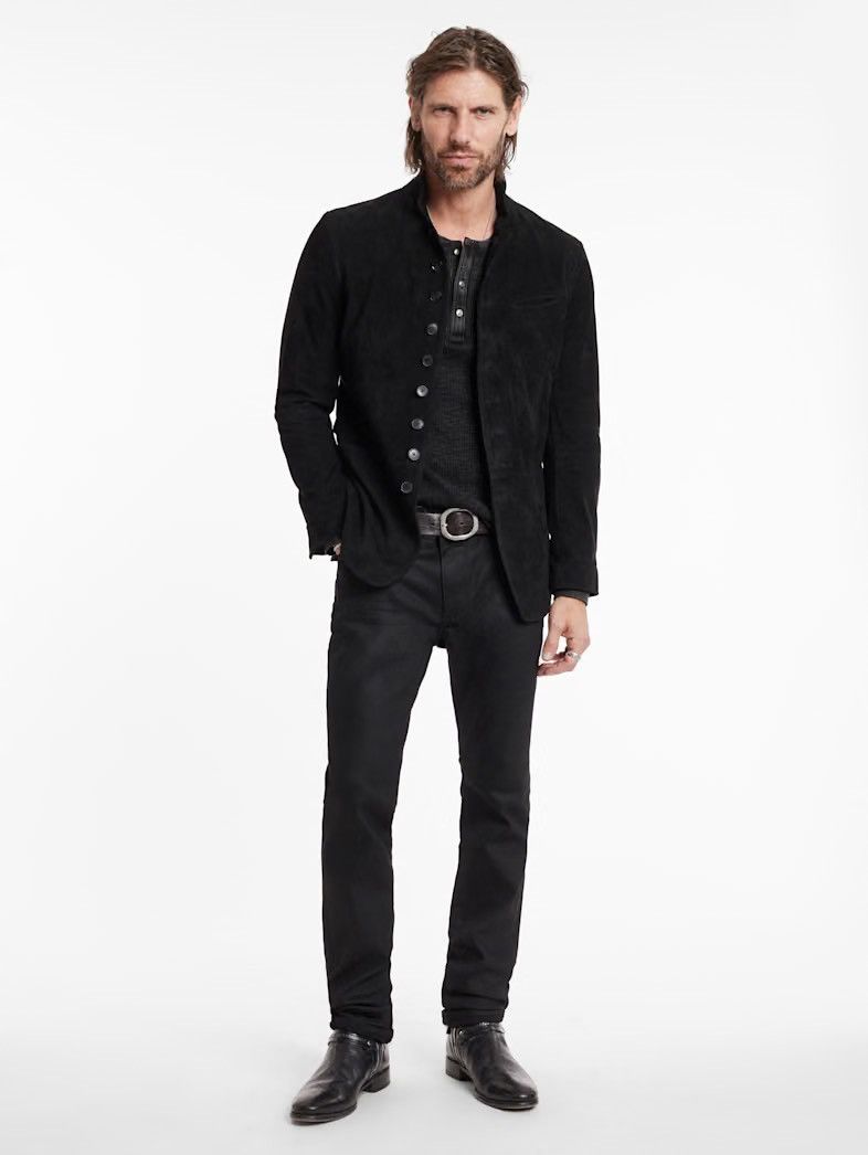 John Varvatos $2298 Woodward Multibutton Suede Jacket EU 52 USA 42 Size US L / EU 52-54 / 3 - 4 Thumbnail