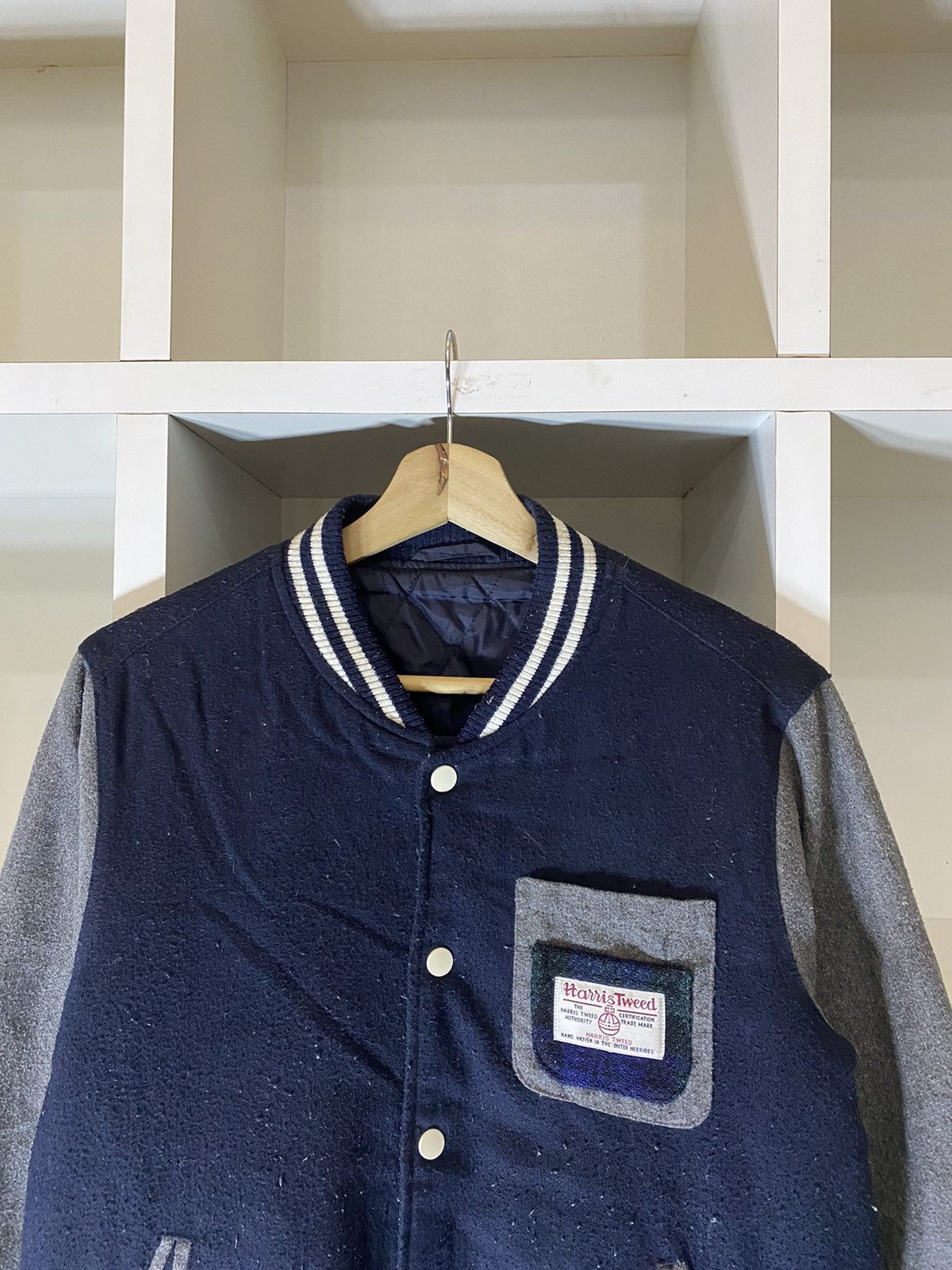 Harris Tweed Varsity Jacket by Harris Tweed Size US M / EU 48-50 / 2 - 6 Thumbnail