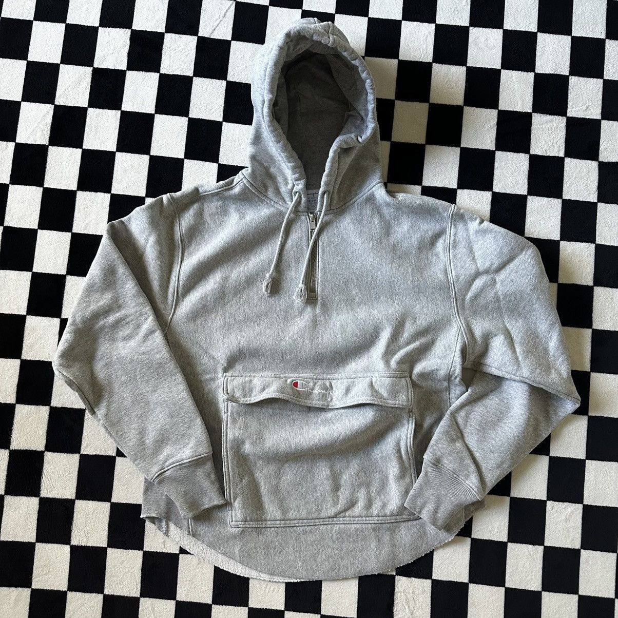 Champion Gray Champion Quarter Zip Hoodie Size US M / EU 48-50 / 2 - 1 Thumbnail
