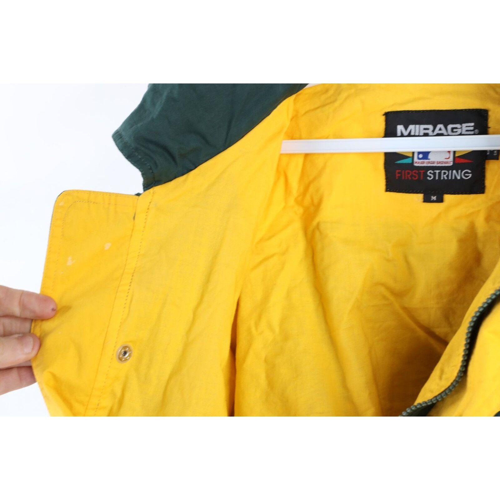 Vintage NOS Vintage 90s Hooded Oakland Athletics Baseball Jacket Size US M / EU 48-50 / 2 - 11 Thumbnail
