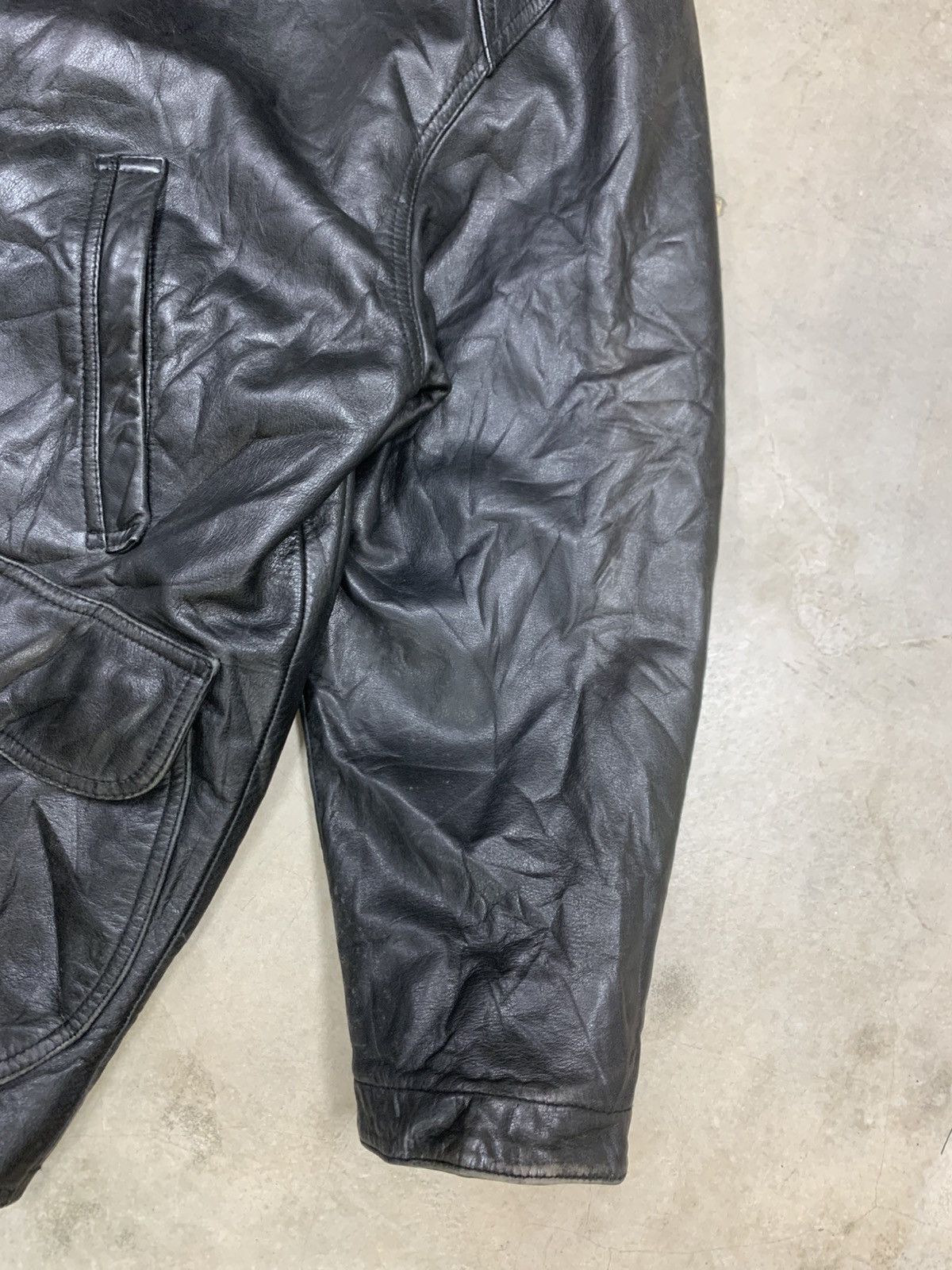 Kenzo Kenzo Jeans Vintage Distressed Leather Jacket Size US XL / EU 56 / 4 - 6 Thumbnail