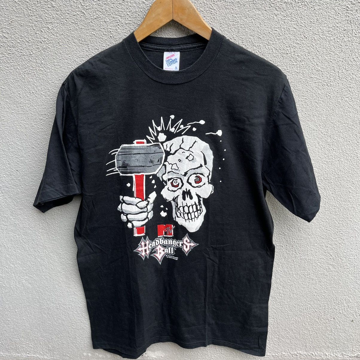 Mtv Vintage 90s HEADBANGERS BALL mtv tee rock metal Size US L / EU 52-54 / 3 - 2 Thumbnail