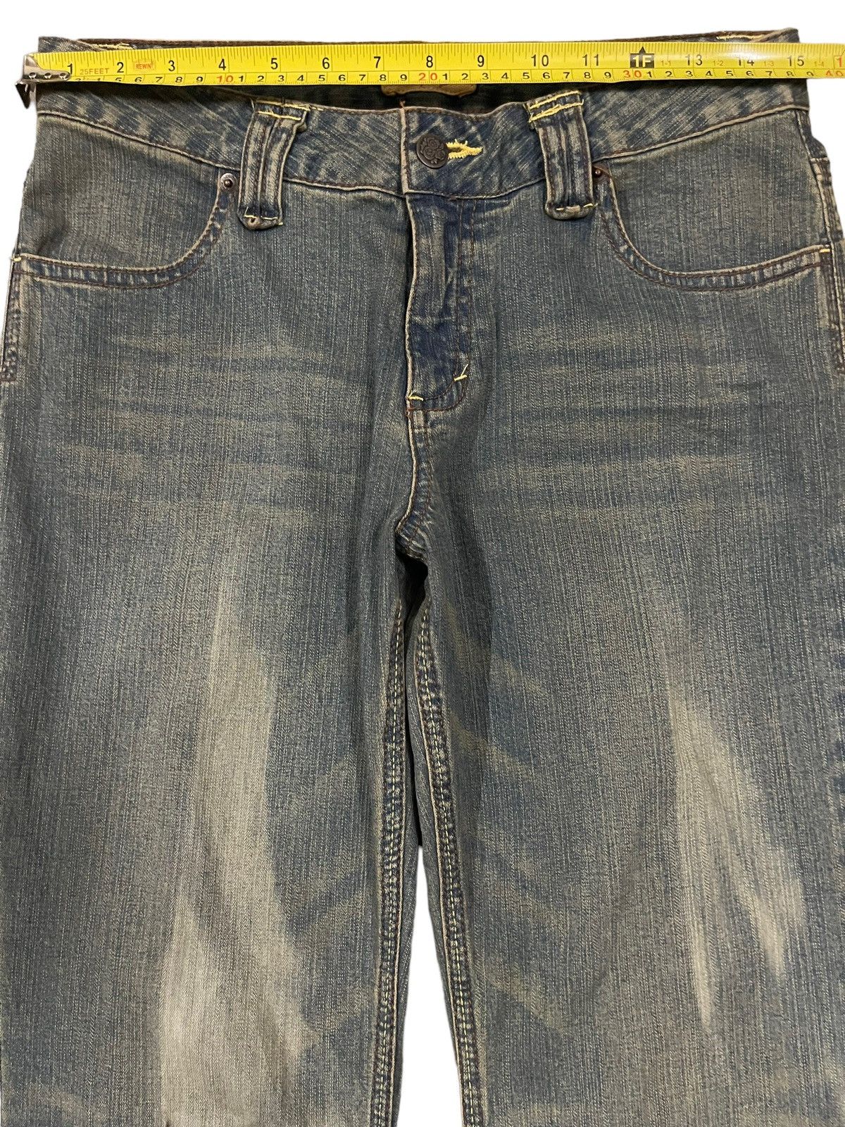 Hysteric Glamour Vintage Japanese Brand Faded Wash Style Bootcut Jeans Size US 30 / EU 46 - 11 Thumbnail