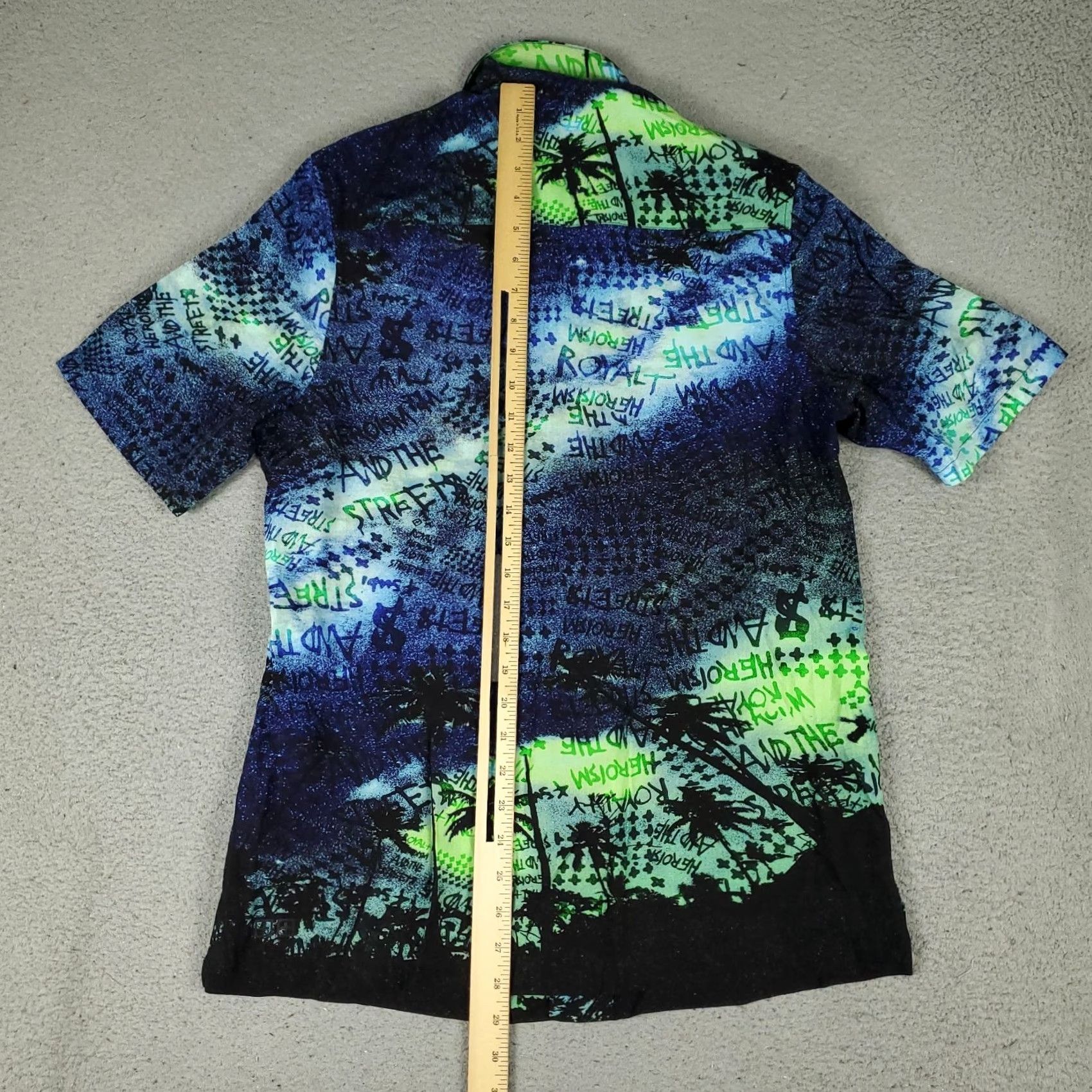 Ksubi ksubi Shirt XS Blue Abstract Palm Tree Print Camp Collar Button Up Mens XS Blue Abstract Palm Tree Print Shirt Size US XS / EU 42 / 0 - 3 Thumbnail