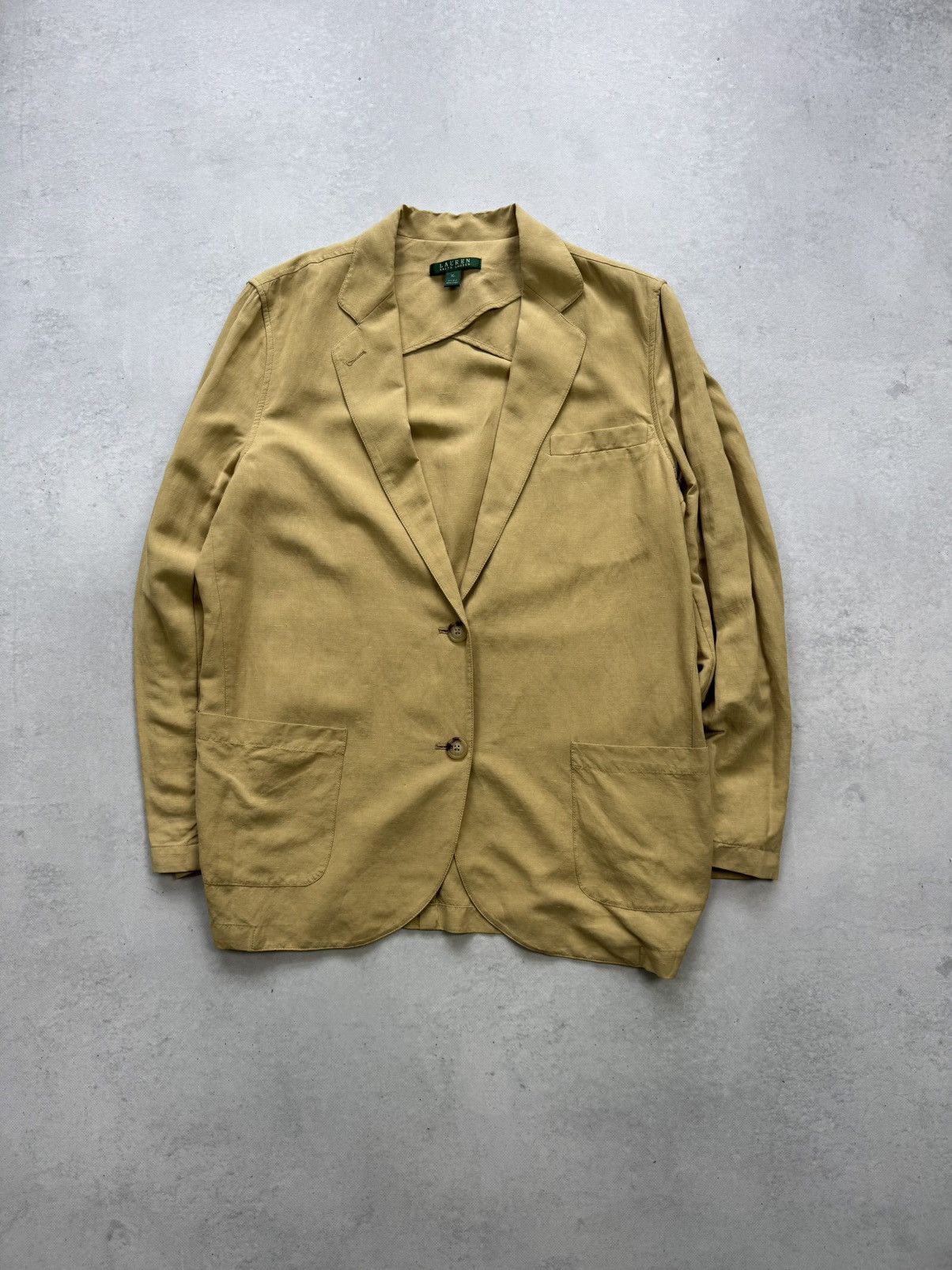 Polo Ralph Lauren Lauren Ralph Lauren Camel Silk Blazer Women’s L Size L / US 10 / IT 46 - 1 Thumbnail