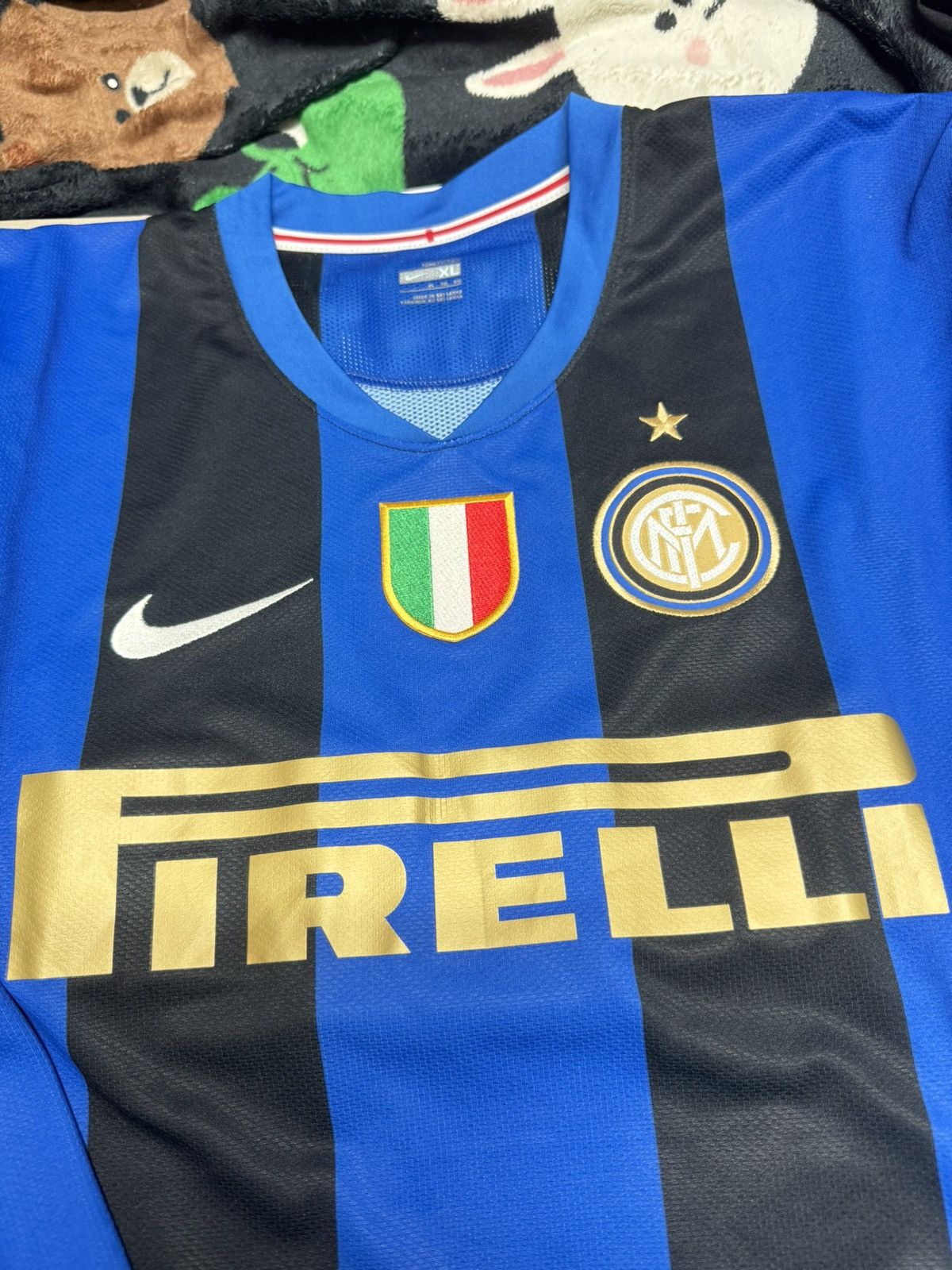 Nike Inter Milan 08/09 P2R player issue L/S shirt #7 Figo Size US XL / EU 56 / 4 - 3 Thumbnail