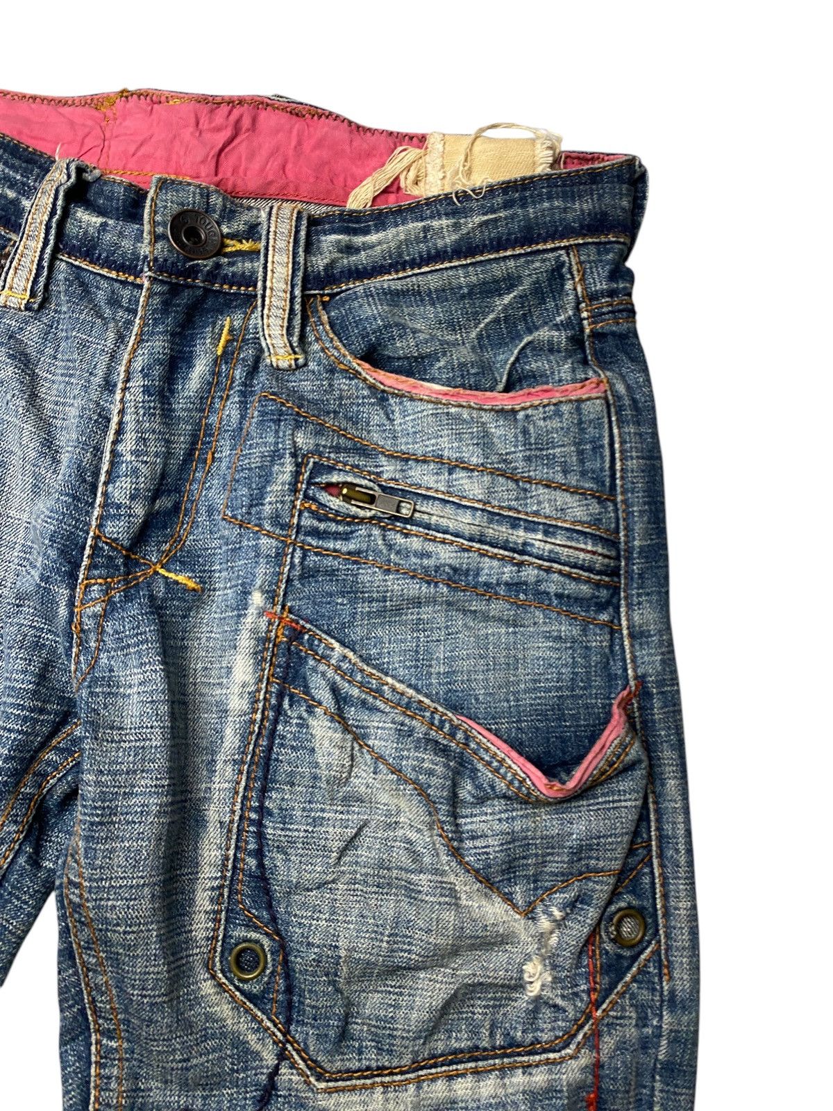 Hysteric Glamour 2000's Tough Multipocket Seawash Flared Jeans Size US 29 - 3 Thumbnail