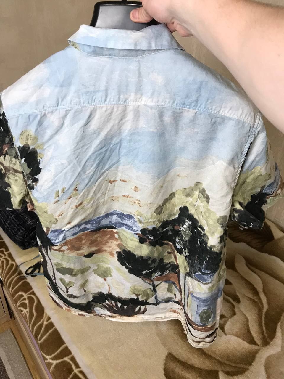 H&M 🔥 RARE H&M Resort Landscape Hawaiian Button Shirt Art Anime Size US L / EU 52-54 / 3 - 8 Thumbnail