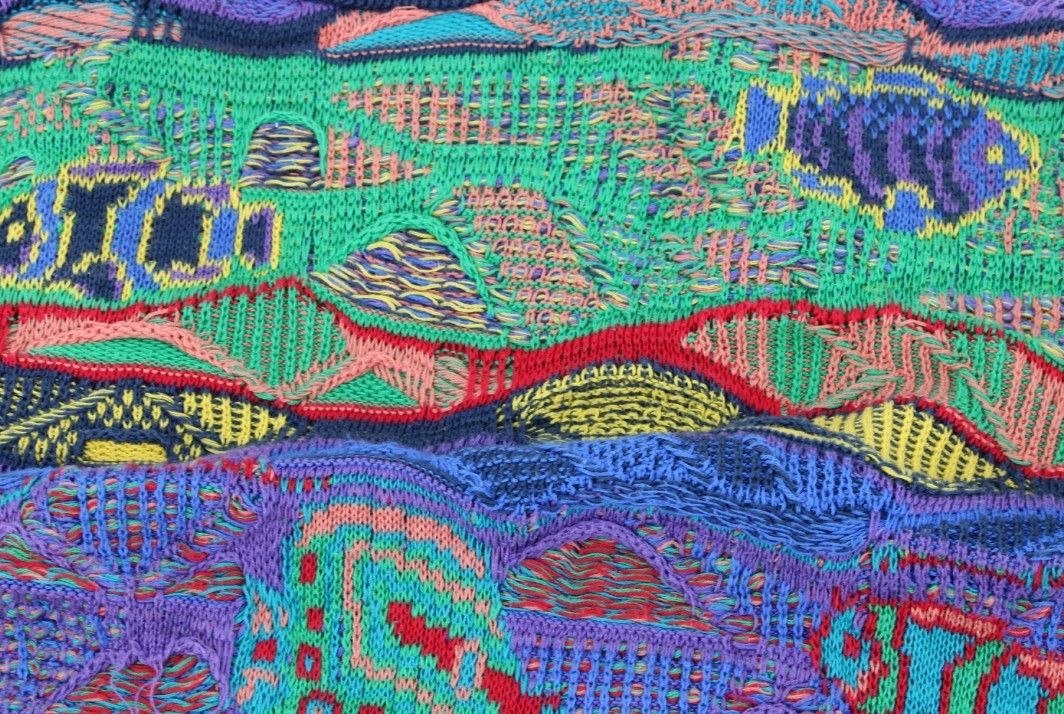 Coogi Coogi Fish 3D Knit Cardigan Size US M / EU 48-50 / 2 - 8 Thumbnail