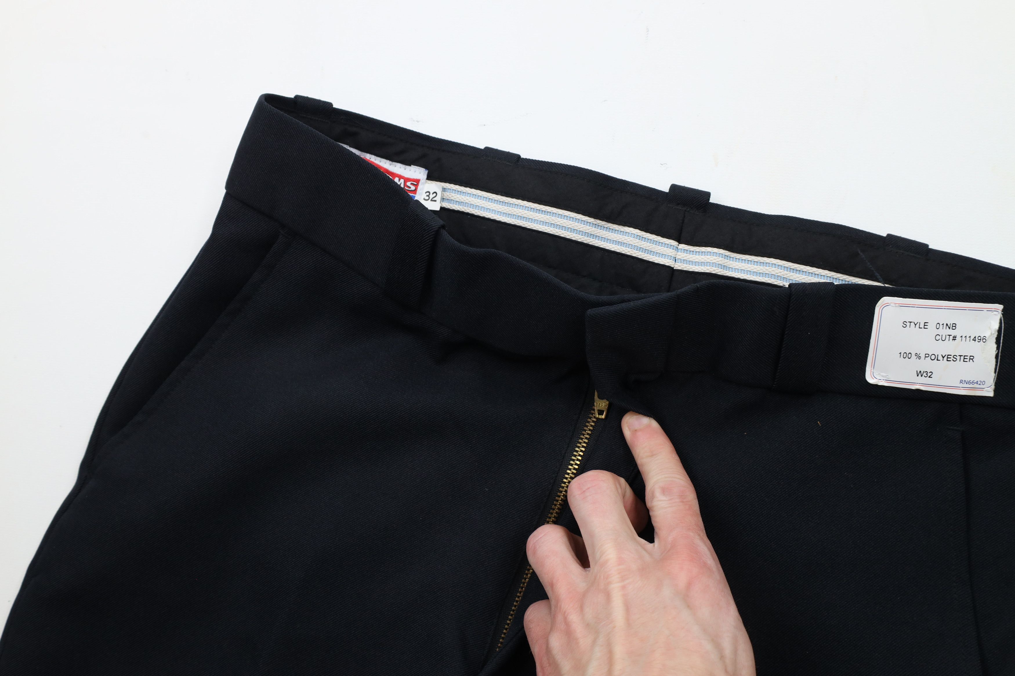Vintage Deadstock Vintage 90s Streetwear Wide Leg Uniform Pants Blue Size US 32 / EU 48 - 5 Thumbnail