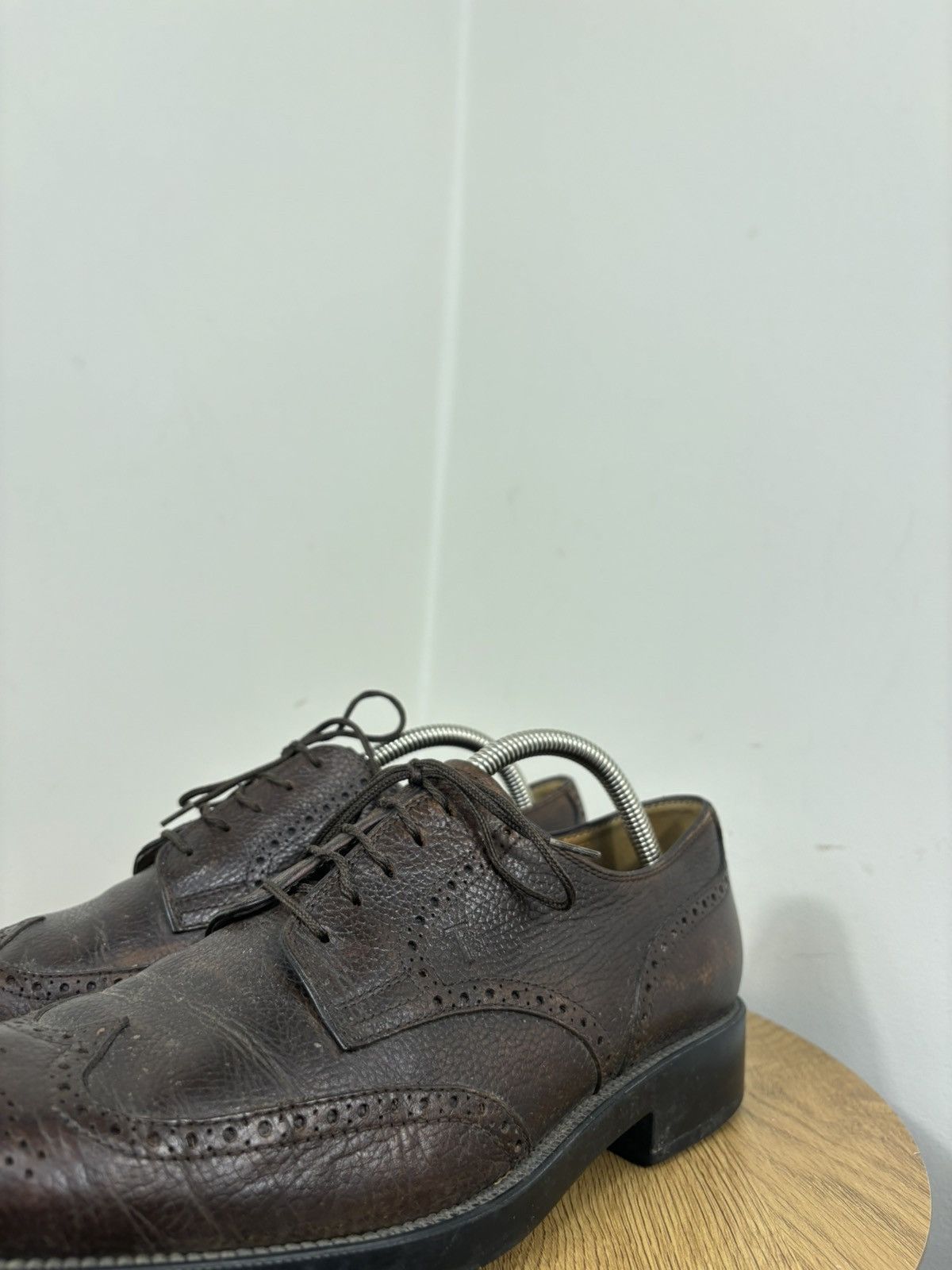 Tod's Tod’s Men’s Lace-Up Brown Leather Oxford Brogue Dress Shoes Size US 9 / EU 42 - 10 Thumbnail
