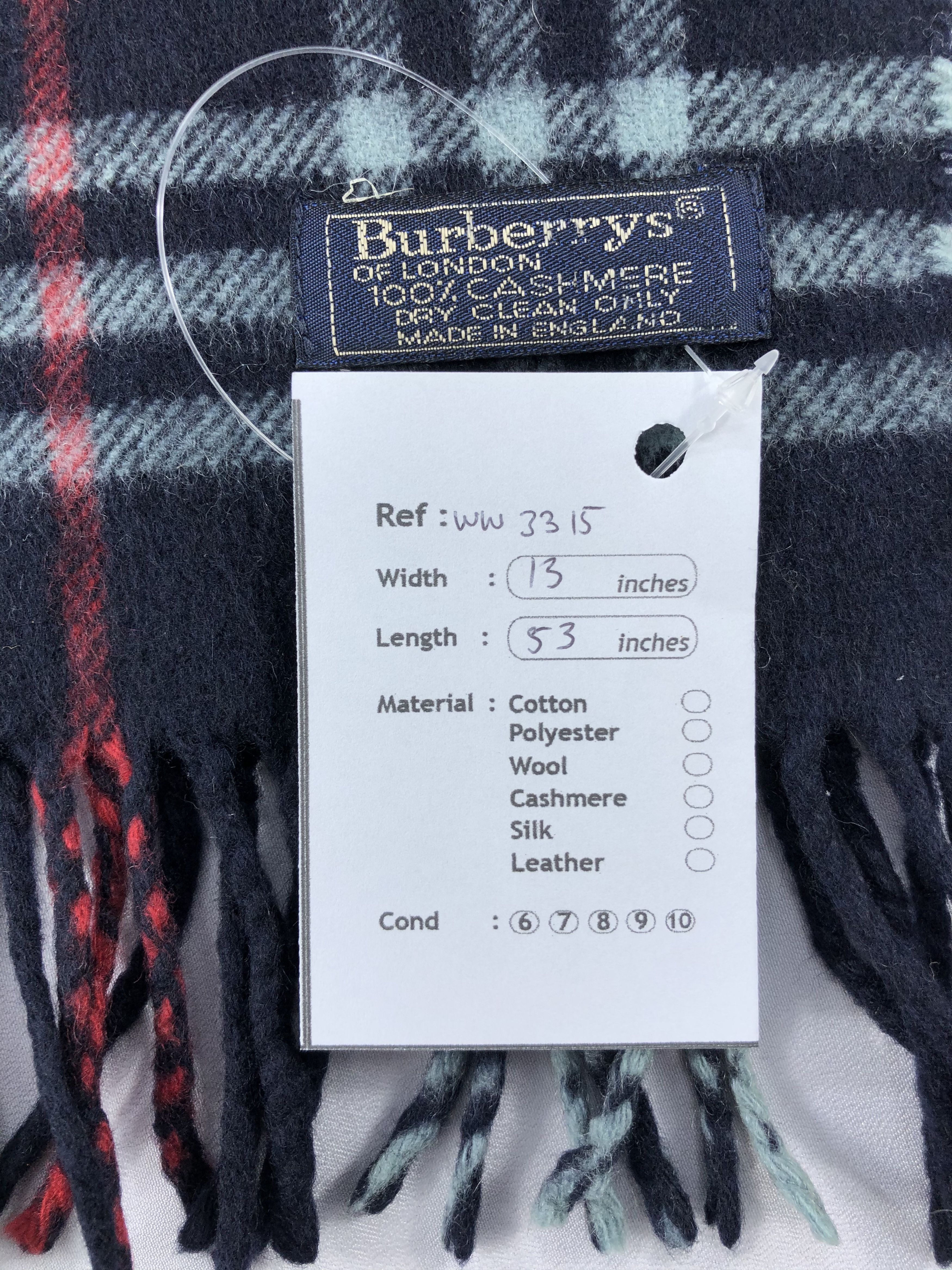 Burberry × Vintage Vintage Burberry Scarf - WW3315 Size ONE SIZE - 5 Thumbnail
