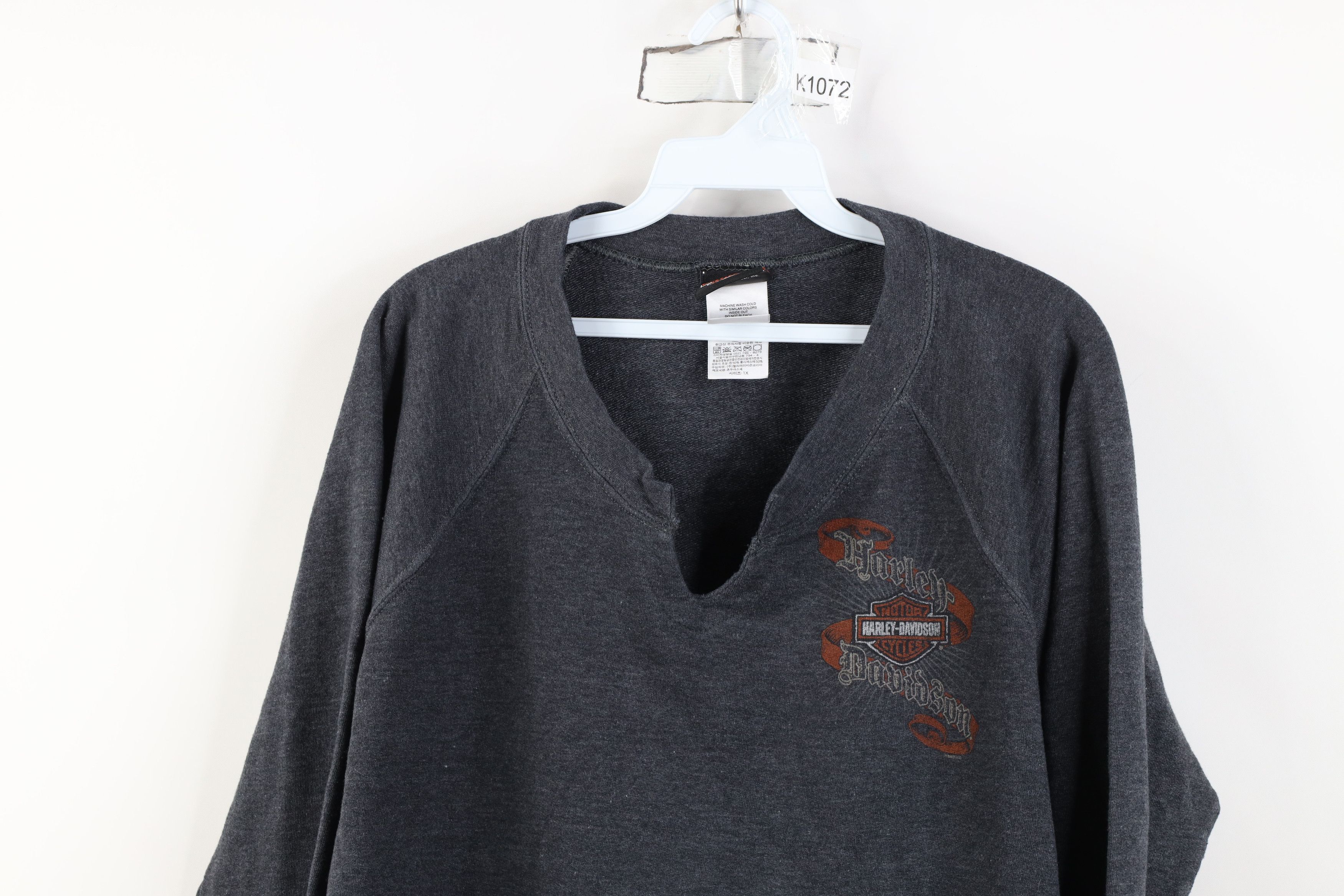 Harley Davidson Vintage Y2K Harley Davidson Tribal French Terry Sweatshirt Size XL / US 12-14 / IT 48-50 - 2 Thumbnail