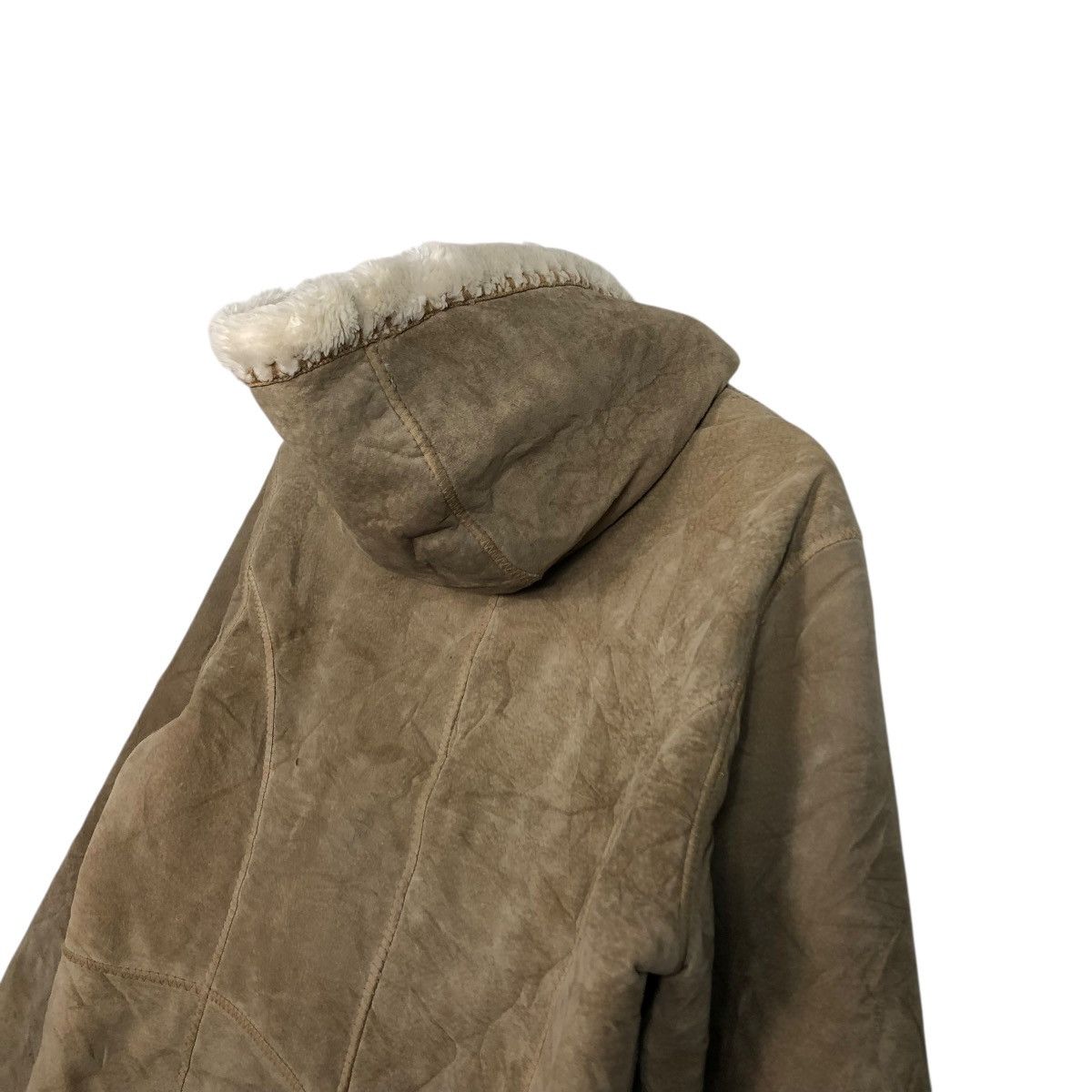 Vintage 🔥VINTAGE BIKER LEATHER JACKET MARVIN RICHARDS BLANKET HOODIE Size L / US 10 / IT 46 - 12 Thumbnail