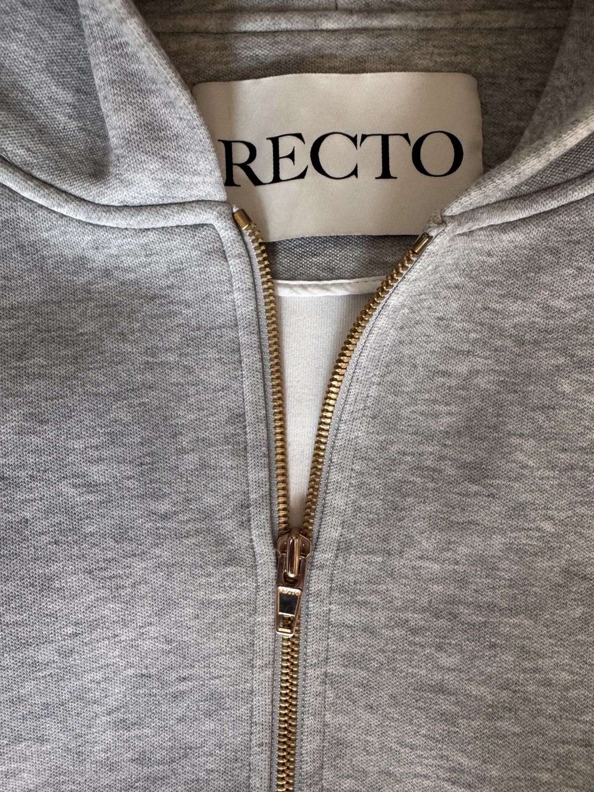 RECTO RECTO Logo Detail Zip Hoodie Grey Size L Size US L / EU 52-54 / 3 - 8 Thumbnail