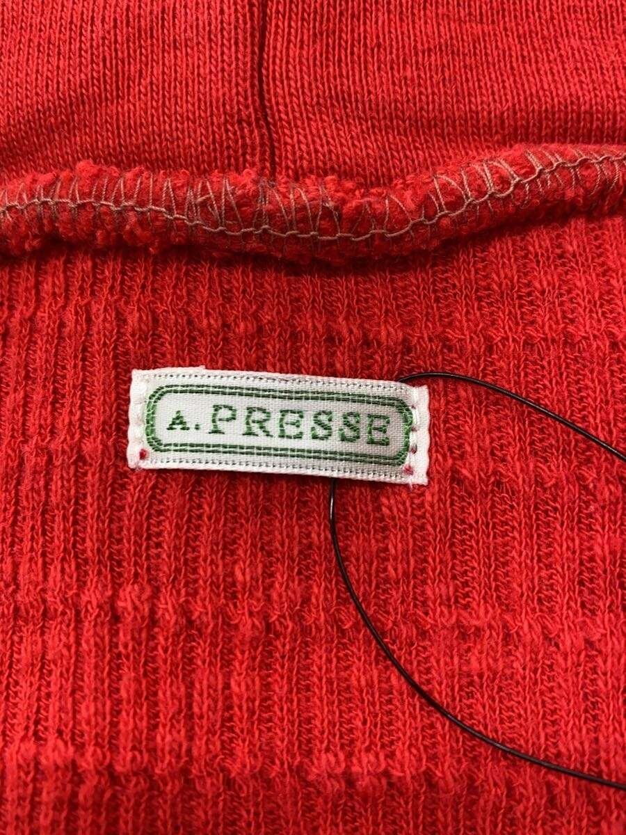 A.PRESSE Red Cotton Vintage Zip Sweat Hoodie 25fw Double Face Size US L / EU 52-54 / 3 - 7 Thumbnail