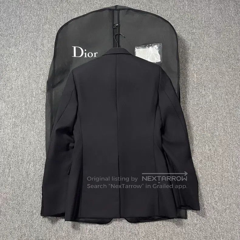 Dior Dior Black satin collared smoking suit Size 44R - 3 Thumbnail