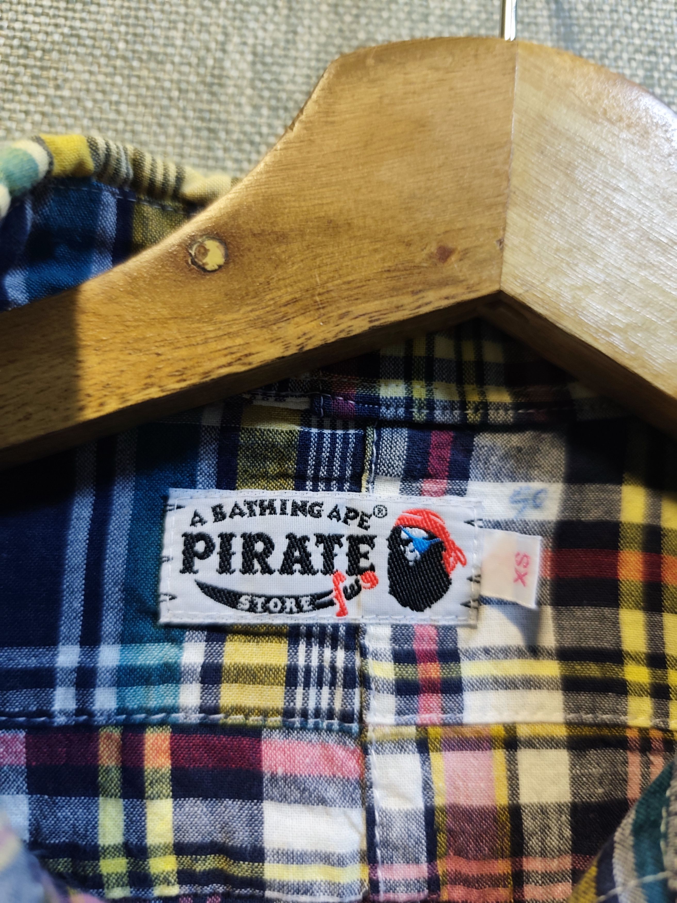 Bape Bape Pirate Store Flannel Patchwork Shirt Size S / US 4 / IT 40 - 7 Thumbnail