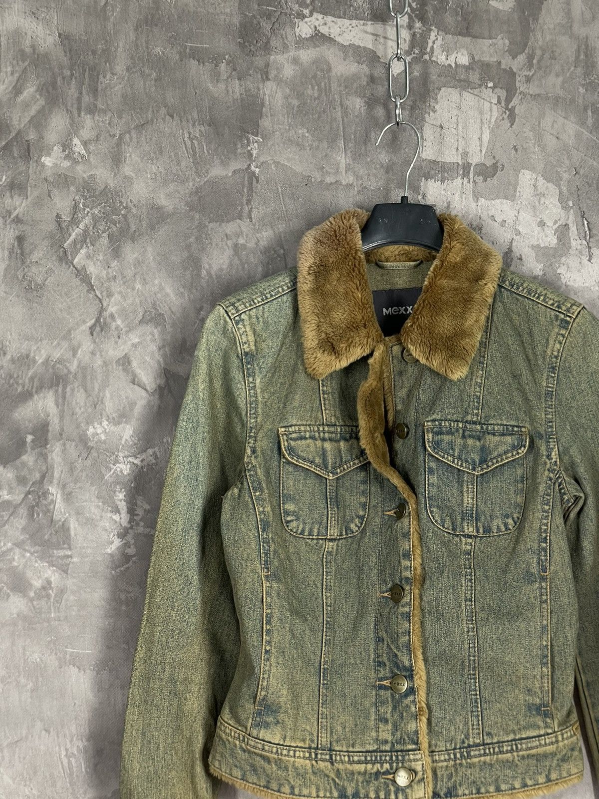 Japanese Brand × Seditionaries × Vintage Punk Style Denim Fleece Sherpa Jacket Japanese Brand Size XS / US 0-2 / IT 36-38 - 3 Thumbnail