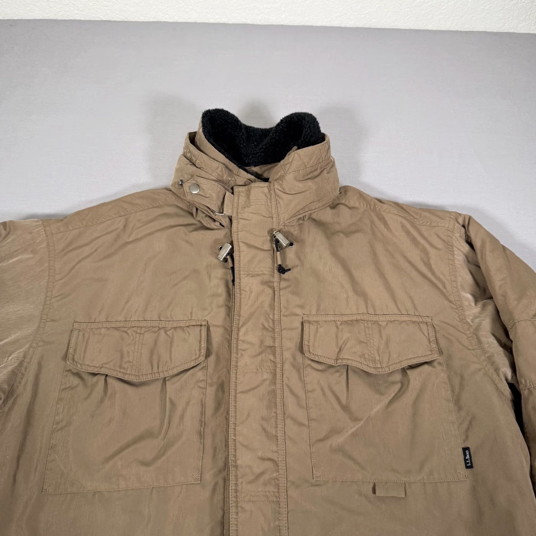 Vintage VINTAGE LL Bean Jacket Mens Large Brown Chore Barn Coat Parka Primaloft Zip Up Outdoor Size US L / EU 52-54 / 3 - 2 Thumbnail